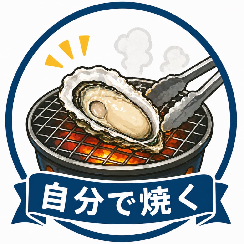 松島で楽しめる焼き牡蠣