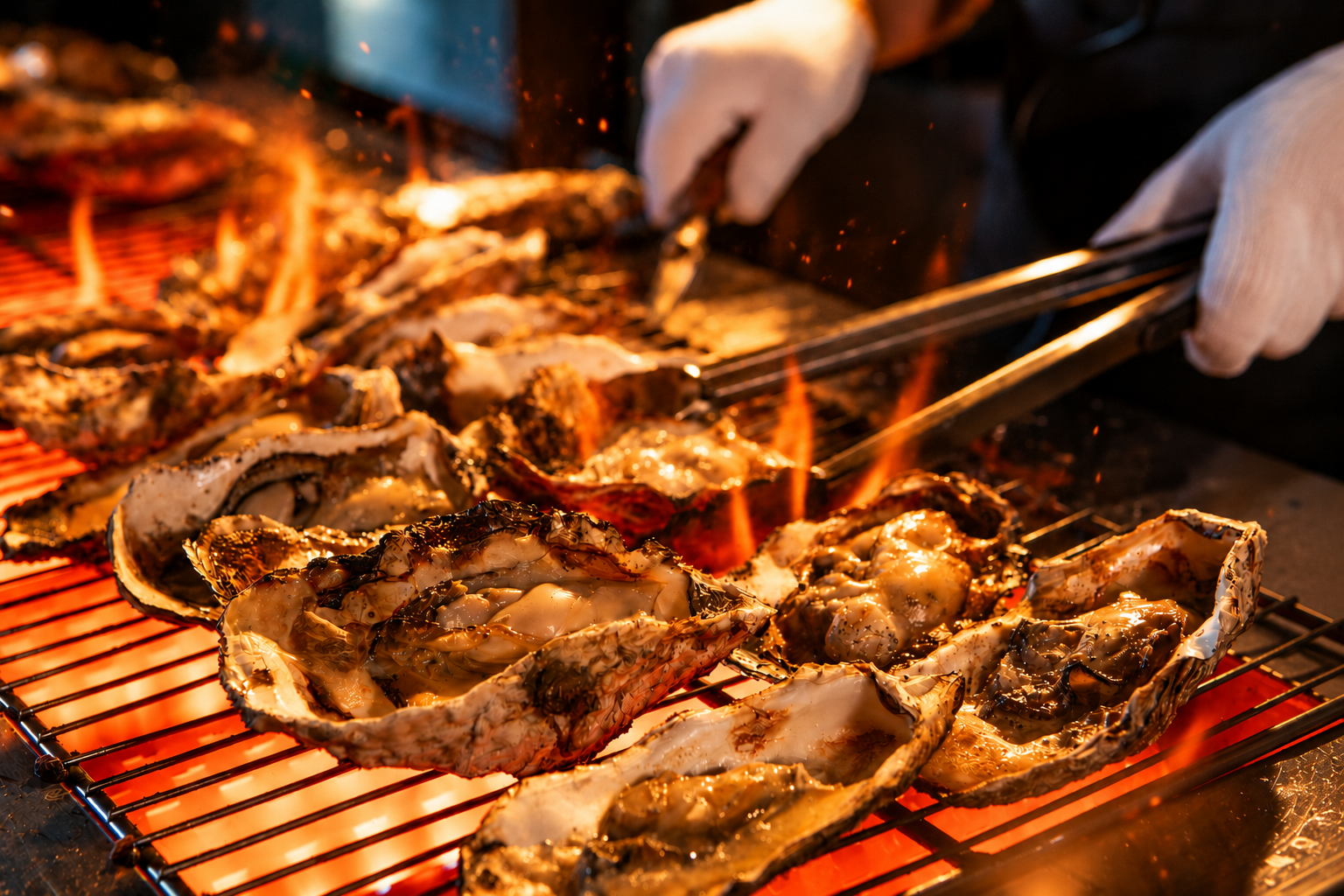 牡蠣ノ屋焼処の焼き台イメージ